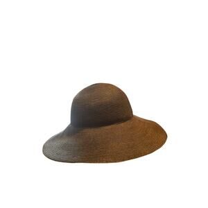 Satya Twena New York Black Wide Brim Woven Sun Beach Hat